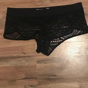 Crochet billabong bikini coverup shorts
